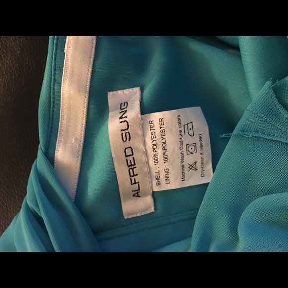 Turquoise custom-made gown - Picture 5 of 5